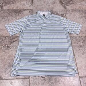 Callaway Men's Fine Line Roadmap Short Sleeve Golf Polo Shirt XL Striped Dri
